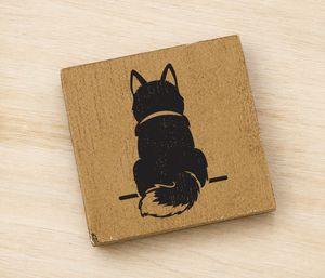 Dog Back View Coaster - Siberian Husky／シベリアンハスキー(BB-SCW-041)